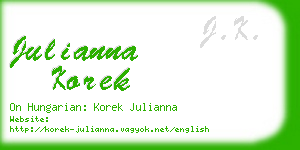 julianna korek business card